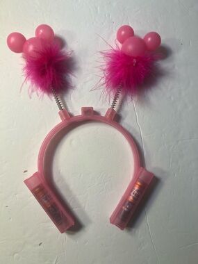 Pink Feather Pom Headband for Kids